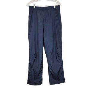 Pro Quip Black Elastic Band Adjustable Waist Zipper Leg Tracking Pants Size M